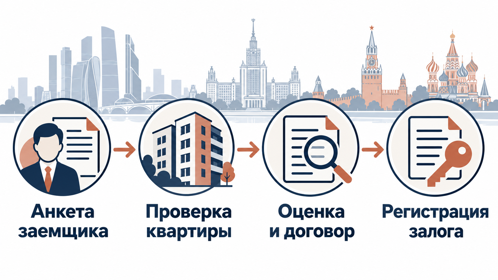Этапы оформления ипотеки на вторичную квартиру в Москве