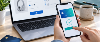Виртуальная кредитная карта на смартфоне для оплаты интернет-покупки